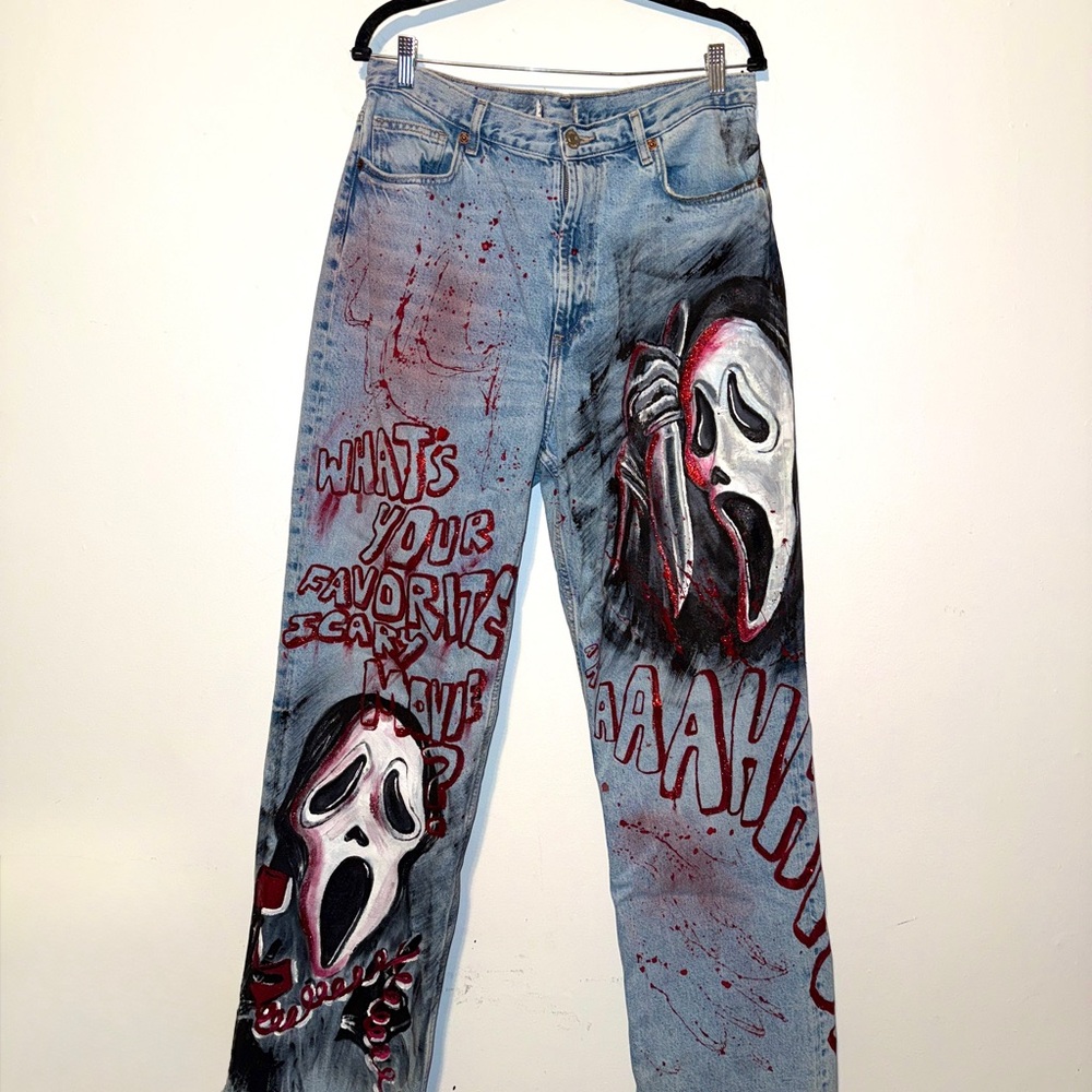 Custom Painted “Scream Jeans”